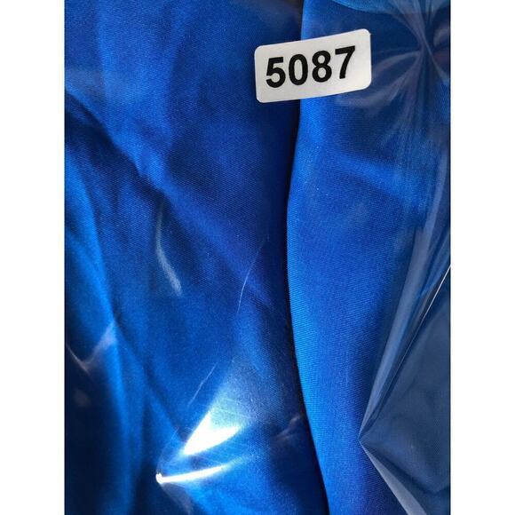 GAUGE81 Shiroi Dress 100% Silk Satin Sleeveless Cowl Neck Slip Maxi Gown Blue L - Picture 9 of 9